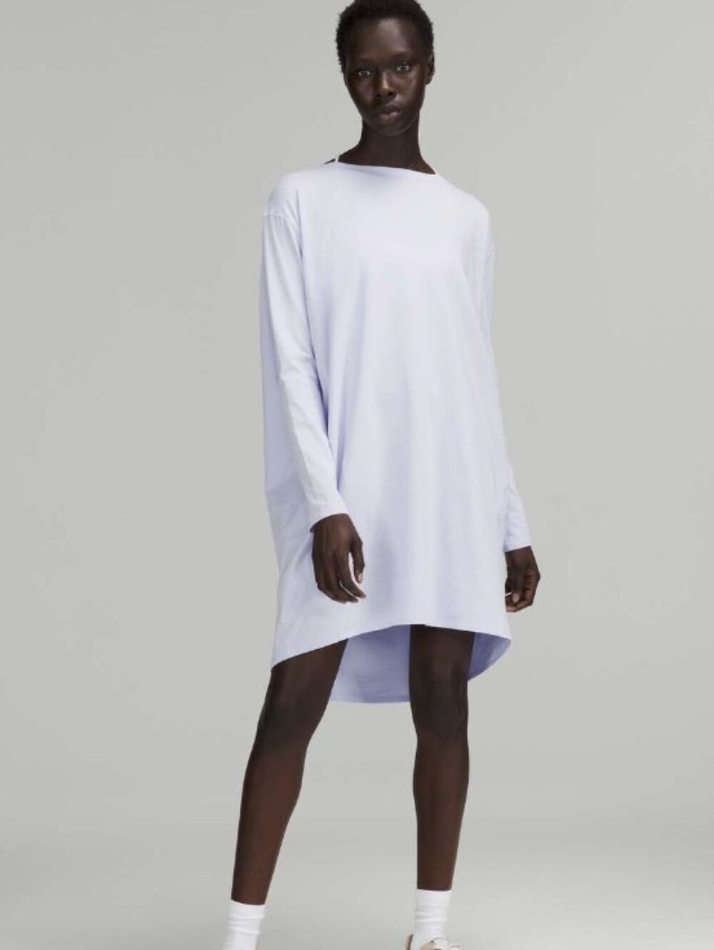 Lululemon Back in Action Long Sleeve Dress Pastel Blue